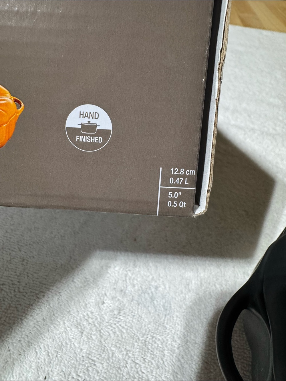 Staub Pumpkin Cocotte in Deep Orange with Bronze Stem - Picture 5 of 5